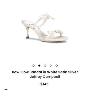 Bow Bow Sandal (Women)
Jeffrey Campbell white and silver heel